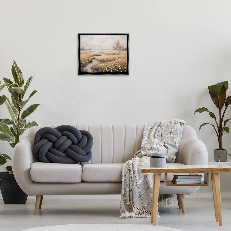 Stupell Wildflowers by Rural Path Framed Floater Canvas Wall Art Design By Arlington Prints