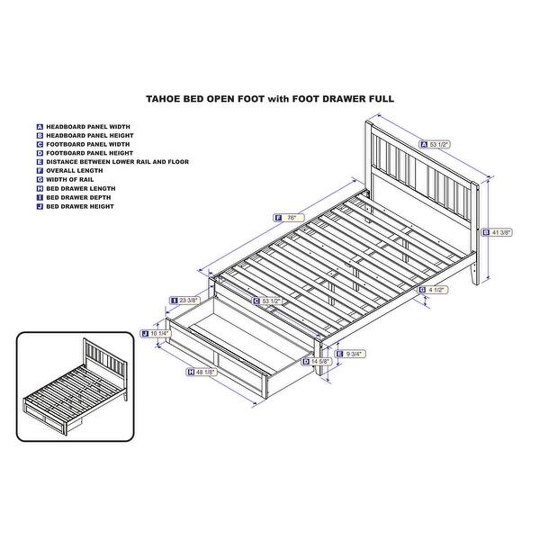 Tahoe Full Platform Bed with Foot Drawer in Espresso On Sale Bed Bath & Beyond 37219632