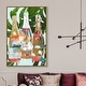 preview thumbnail 58 of 62, "Tropical Champagne Bottles", Tropical Bubbly Bottles Glam Gold Framed Canvas Wall Art Print for Dining Room
