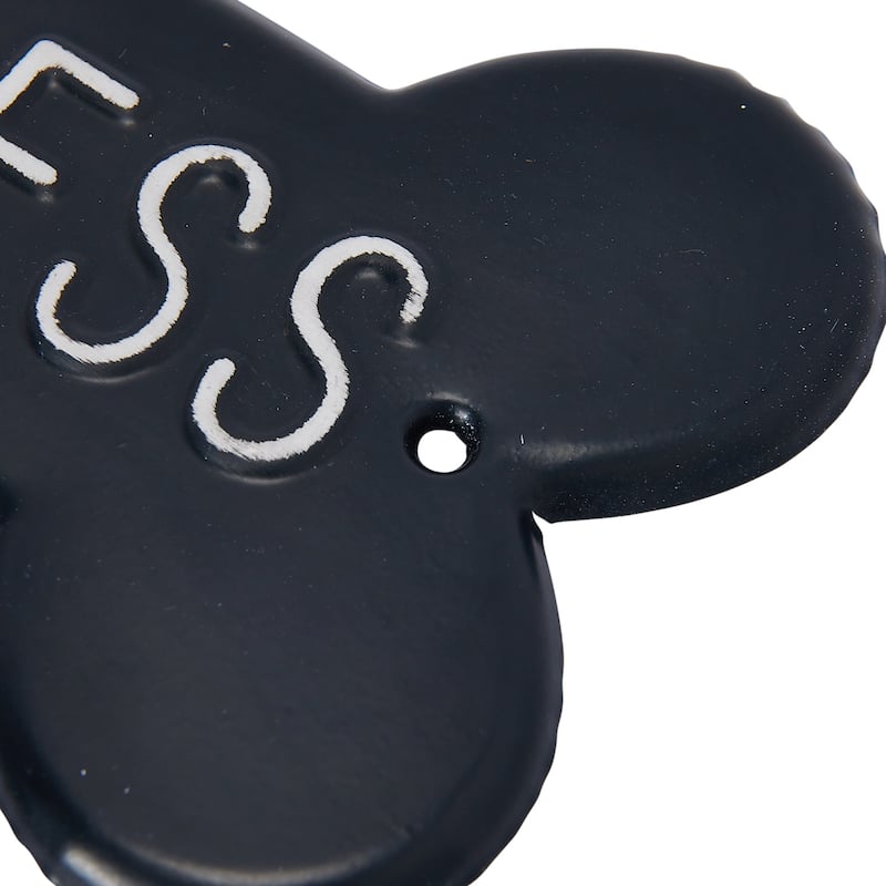 Decorative Metal "Dog Bless" Wall Sign - 9.0"L x 0.3"W x 4.4"H
