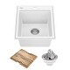 preview thumbnail 56 of 146, KRAUS Bellucci Workstation Topmount Drop-in Granite Kitchen Sink