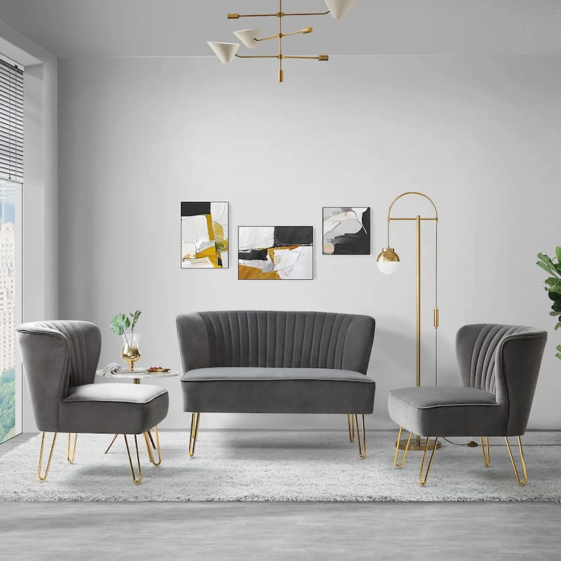 Barto 45" 3 Piece Living Room Set by HULALA HOME