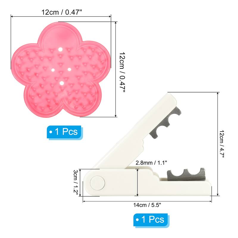 2pcs Rose Stem Leaf Thorn Stripper Remover Tool Stripper Kit - White, Pink