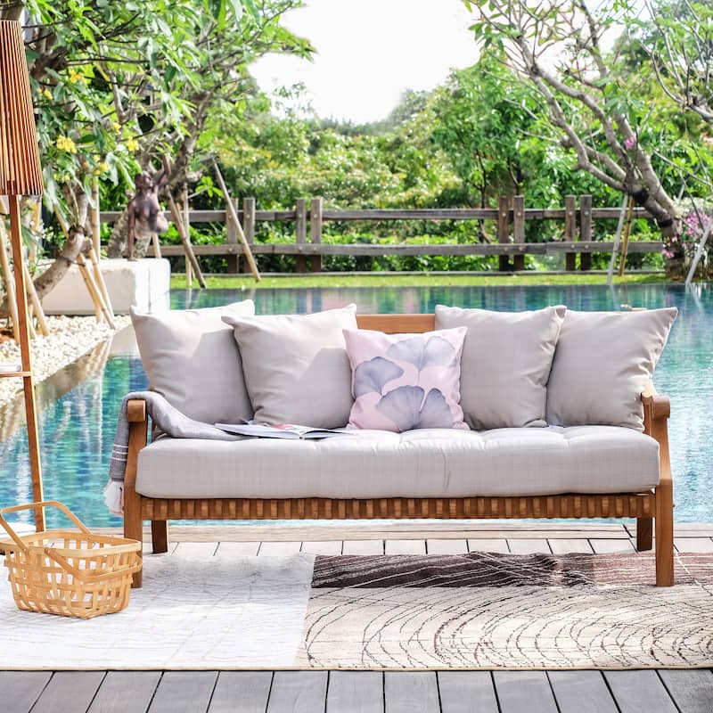 Cambridge Casual Chara Teak Outdoor Daybed with Cushion