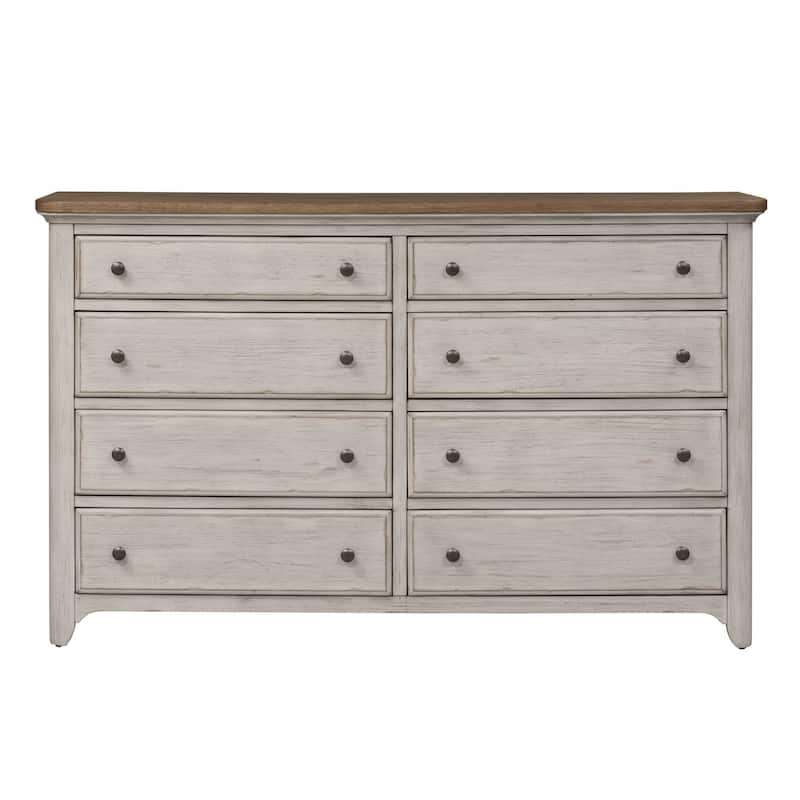 Farmhouse Reimagined Antique White 8-Drawer Dresser