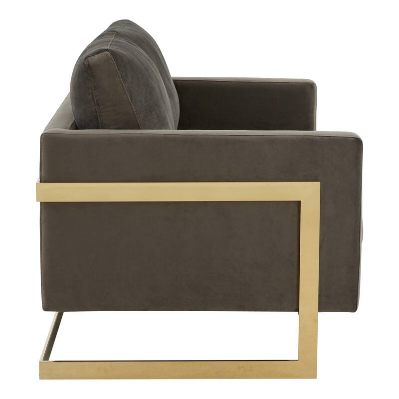 Lincoln Velvet 2-Seater Sofa with Foam Cushions Pocket Spring Stainless Steel Base Removable Cushion Fully Assembled