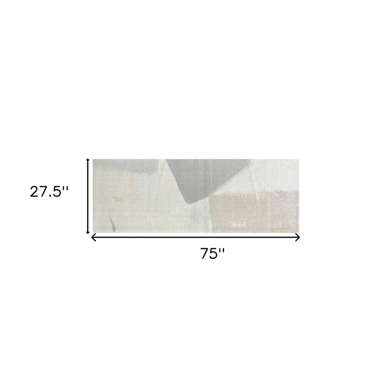 Dugap Abstract Stain Resistant Area Rug By HomeRoots - 2' X 6'