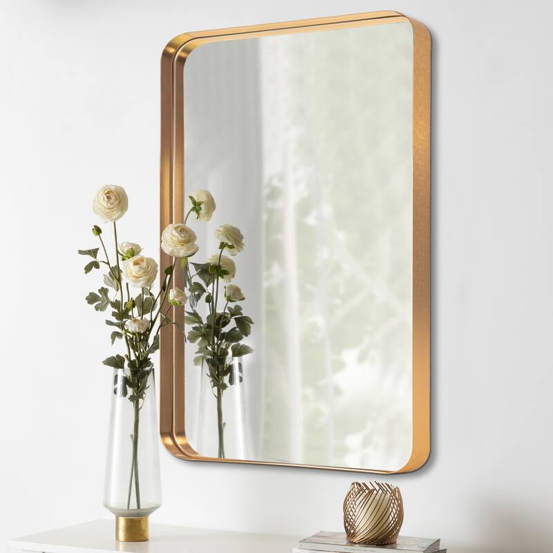 Modern Deep Rectangle Round Corner Wall Mirrors for Bathroom Mirror