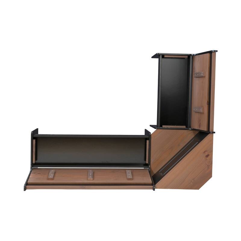 Linon Middlecreek Farmhouse Breakfast Nook Dining Set