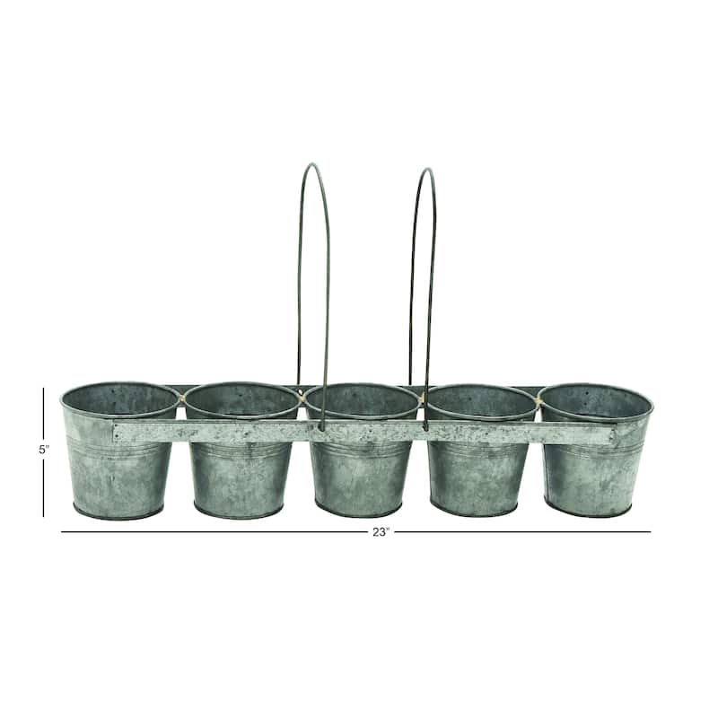 Grey Iron Farmhouse Planter 5 x 23 x 5 - 23 x 5 x 5