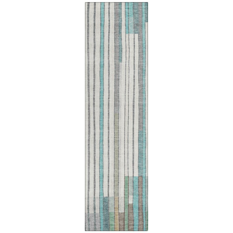 Machine Washable Indoor/Outdoor Casual Contemporary Chantille Rug