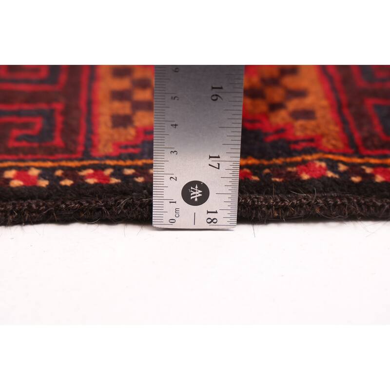 ECARPETGALLERY Hand-knotted Teimani Red Wool Rug - 3'7 x 5'10