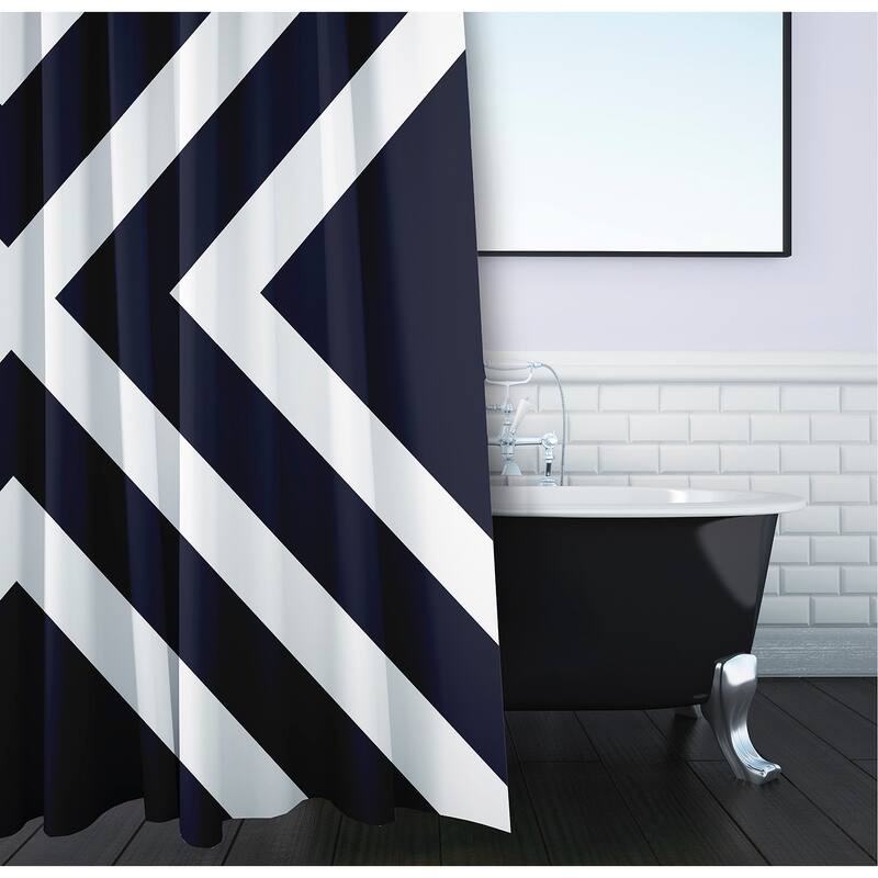 X' Stripes Pattern Shower Curtain