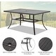 preview thumbnail 16 of 25, EROMMY 7 Pieces Patio Dining Set Metal Outdoor with Umbrella Hole and 6 chairs