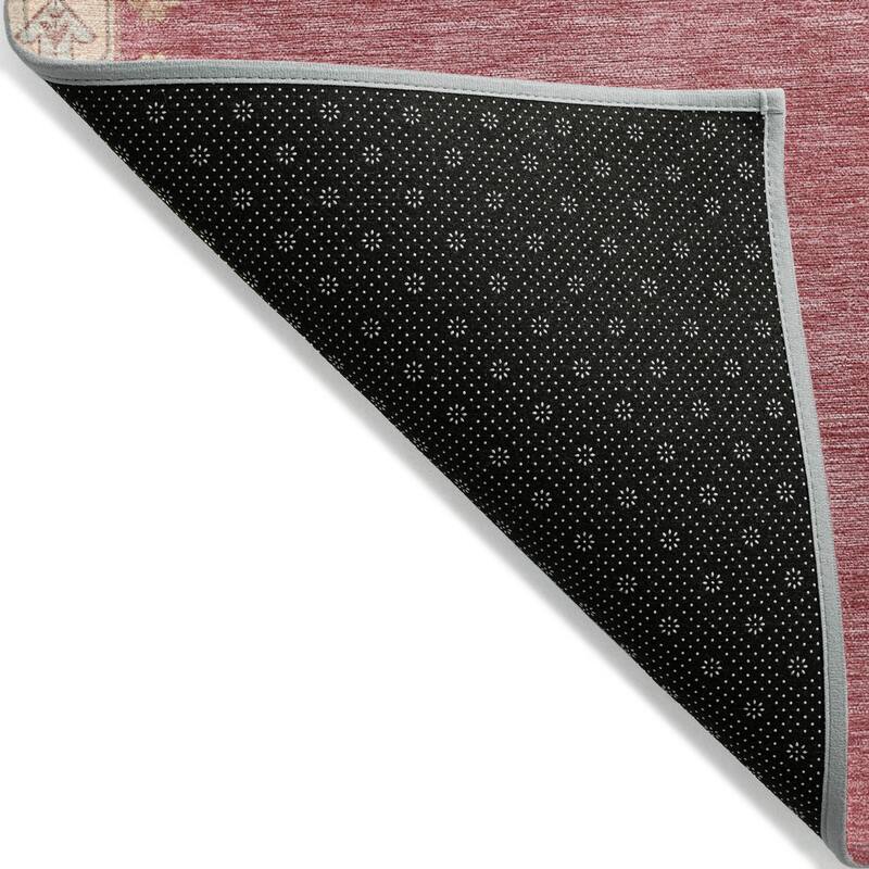 Machine Washable Indoor/ Outdoor Boho Traditional Chantille Rug