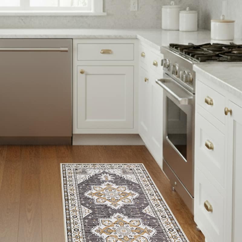 Laura Ashley Imagine Printed Chenille Washable Non-Slip Rugs