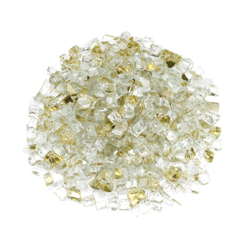 10 Lb. Reflective Fire Glass by AMS Fireplace - Gold