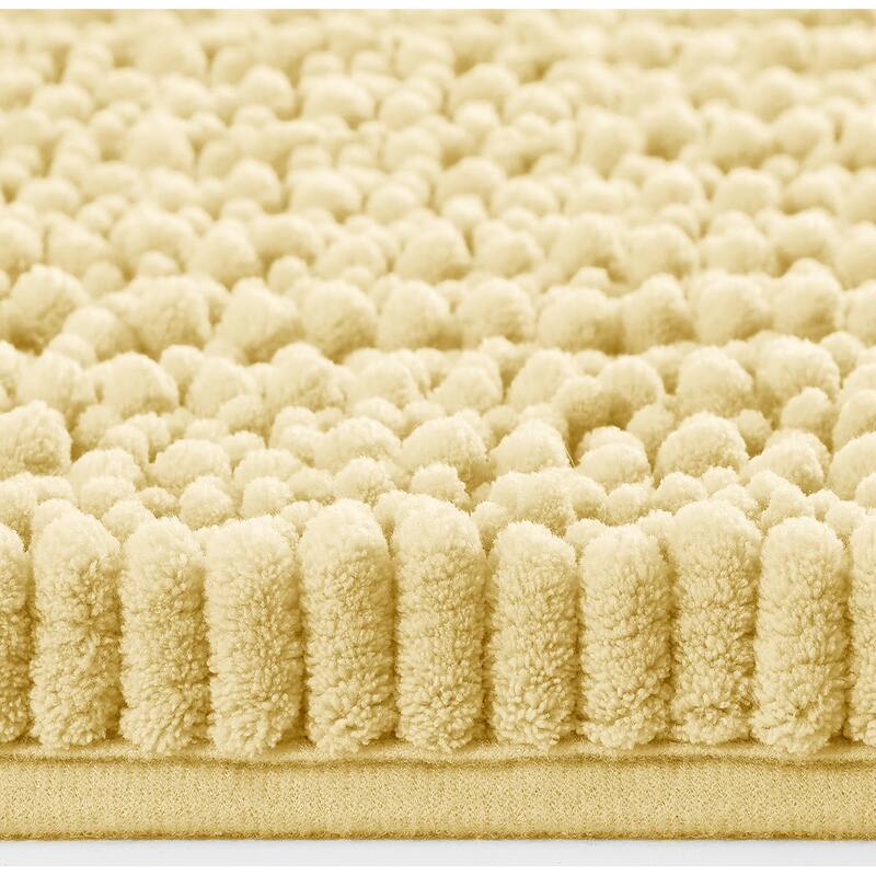 30"x20" - Yellow Soft Cozy Plush Chenille Bath Mat Bathroom Rug