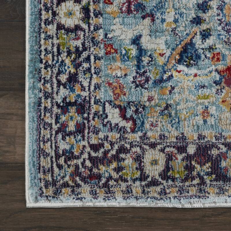 Donit Power Loomed Distressed Abstract Floral Traditional Non Skid Area Rug By HomeRoots - 72' X '24' X '0.5