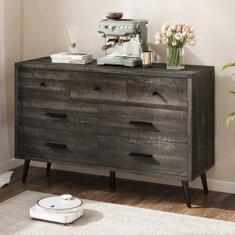 Moasis 47" W 6 Drawers Double Dresser for Bedroom, Chests of drawers