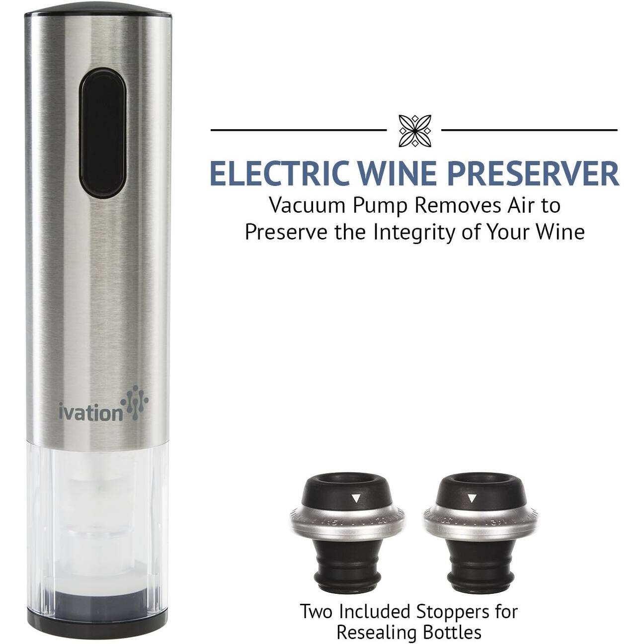 Ivation 7Piece Electric Wine Opener Set, Deluxe Wine Opener Gift Set