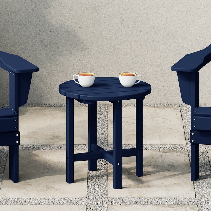 Polytrends Altura Eco-friendly All Weather Round 18" Side Table