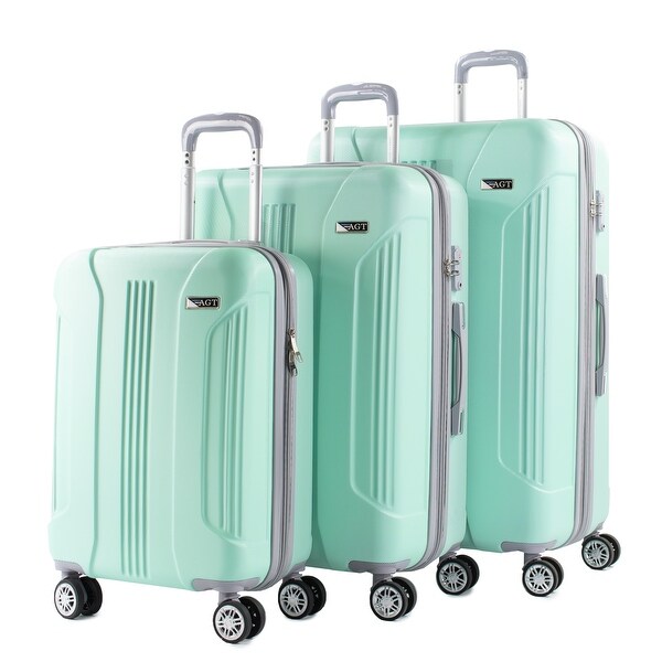 green luggage