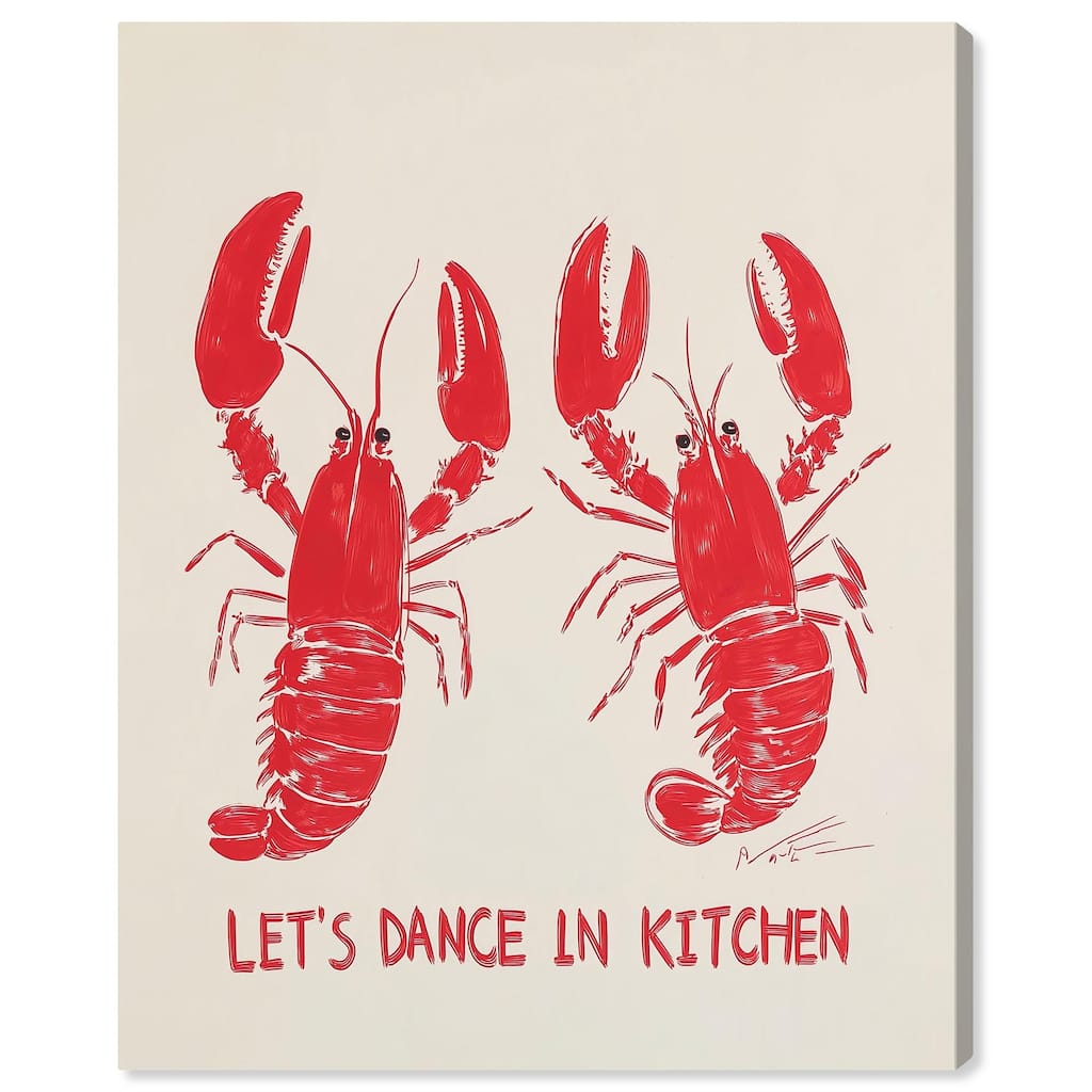 Let's Dance In Kitchen Canvas by Art Remedy, Gallery Wrapped