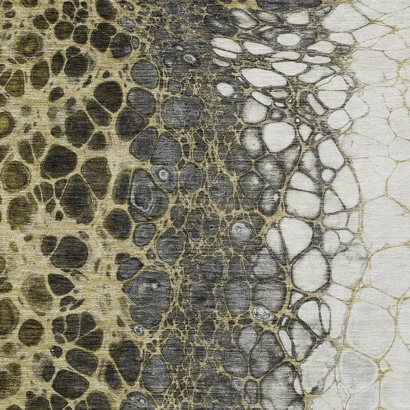 HomeRoots Abstract Transitional Rectangle Outdoor Rug