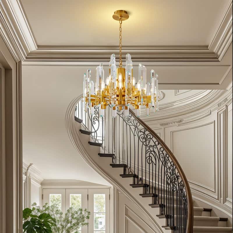 KAYLA 54in Modern Luxury Crystal Chandelier Lighting - LED Ceiling Light Fixture