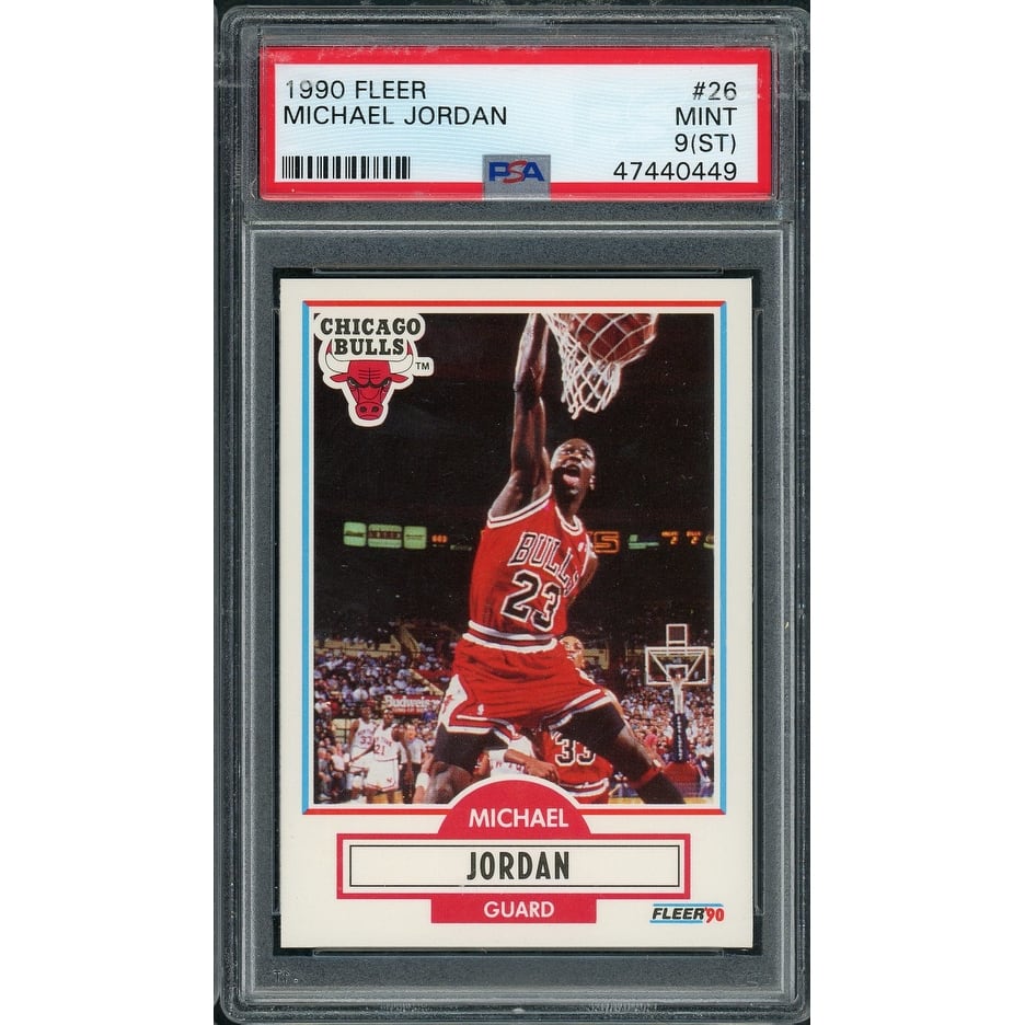 Michael Jordan 1990 Fleer Basketball Card #26 Graded PSA 9 - 8'6" x 11'6"
