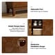 preview thumbnail 26 of 41, Silakan Mid-Century Modern 4-Door Large Storage Sideboard with Solid Wood Legs by HULALA HOME