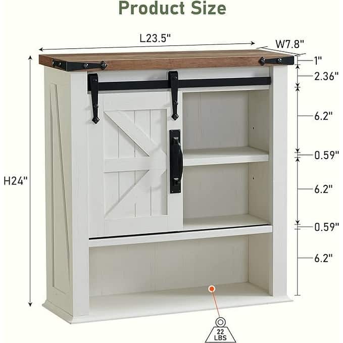 Farmhouse Bathroom Wall Cabinet, Medicine Cabinet, Storage Cabinet