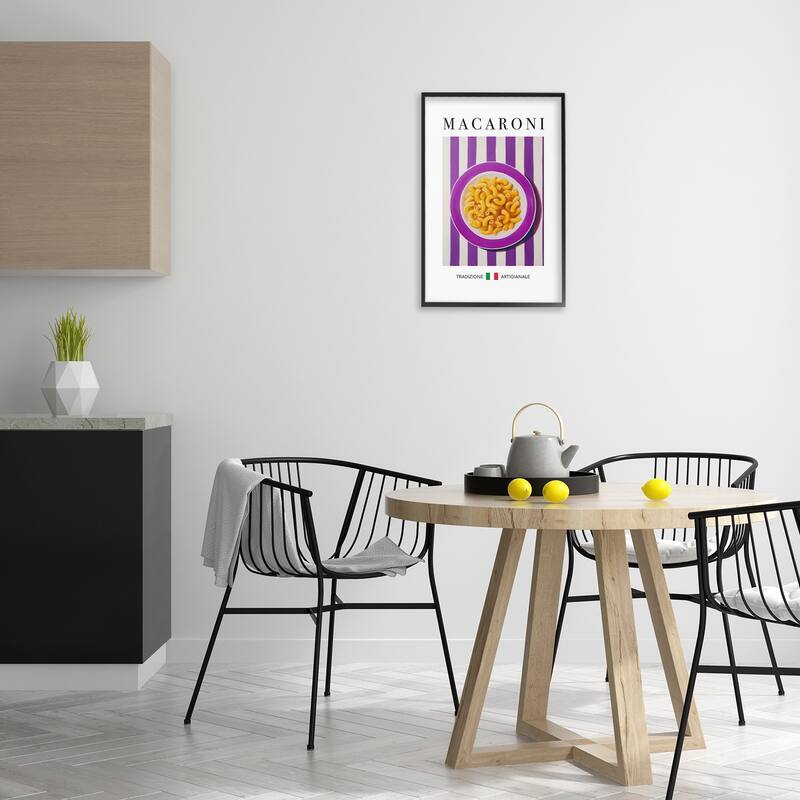 Stupell Traditional Macaroni Pasta Framed Giclee Art Design By Andreas Magnusson