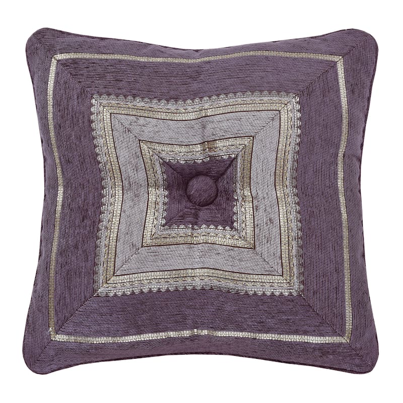 Five Queens Court Dominique 18" Square Decorative Throw Pillow
