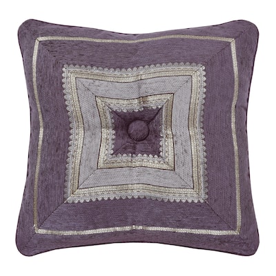 Five Queens Court Dominique 18" Square Decorative Throw Pillow