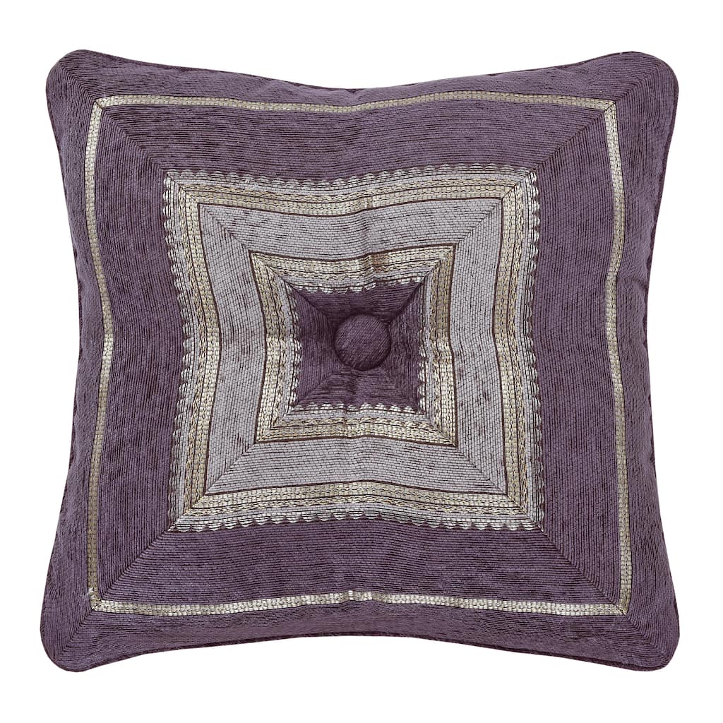 Five Queens Court Dominique 18" Square Decorative Throw Pillow