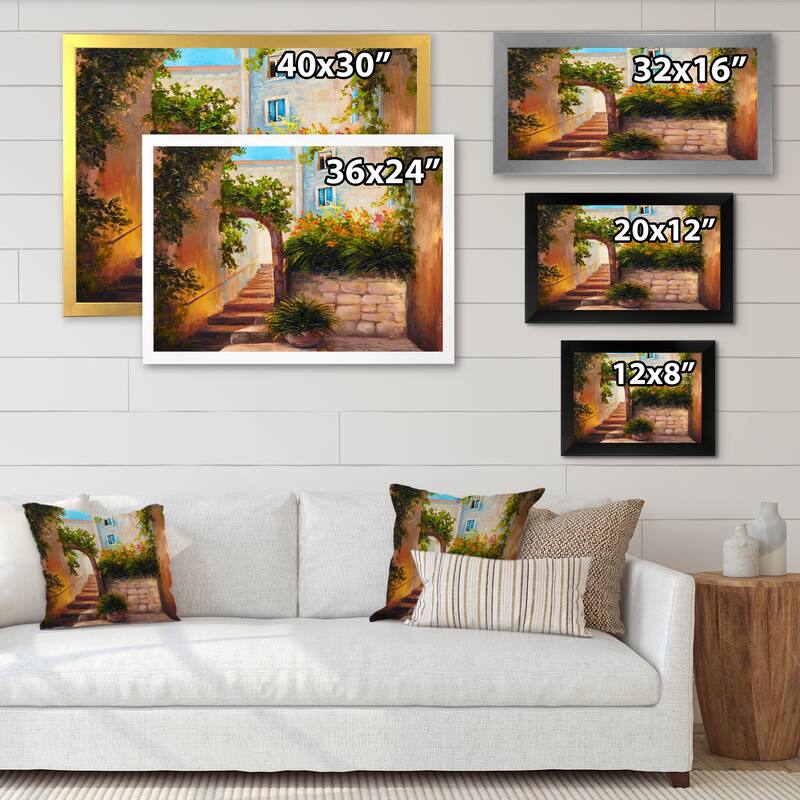 Designart "Colorful Flowers In Mediterranean House IV" French Country