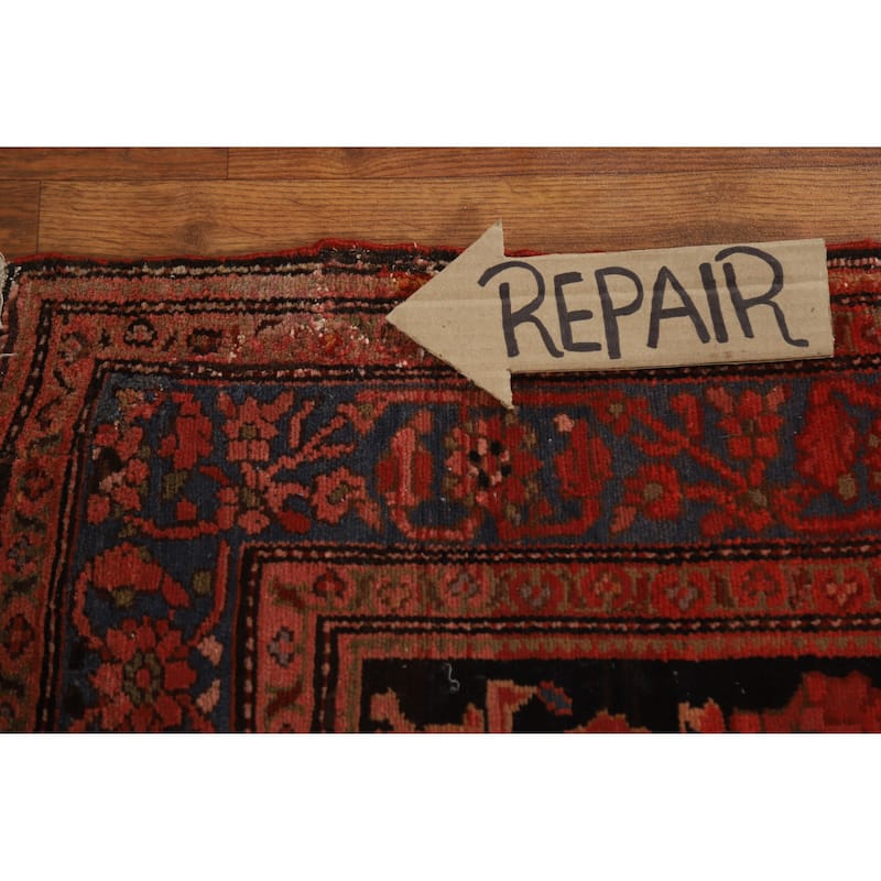 Hand Knotted Oriental 100% Wool Carpet Traditional Floral Oranges & Rust Malayer Area Rug - 6' 6'' X 4' 5''