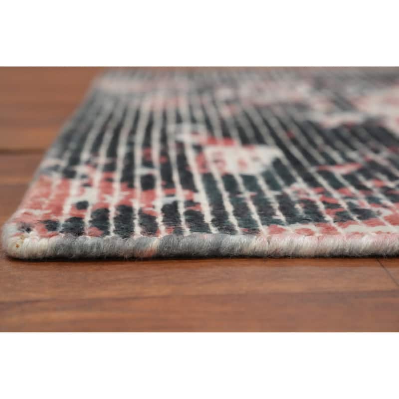 Hand Knotted Oriental Viscose Silk Carpet Modern Abstract Multi-Colored Abstract Area Rug - 4' 0'' X 2' 0''