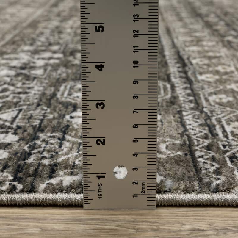 Style Haven Cádiz Nomadic Tribal Charcoal/Grey Area Rug