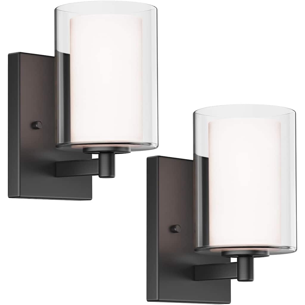 2 modern wall light black vanity lights glass bathroom light