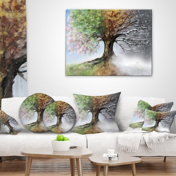 Tree With Four Seasons Tree Canvas Art Print On Sale Overstock 12117250