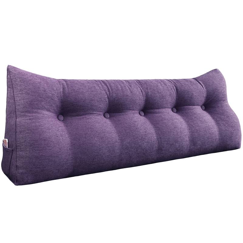 WOWMAX Bed Rest Reading Wedge Pillow Back Headboard Protective Cushion