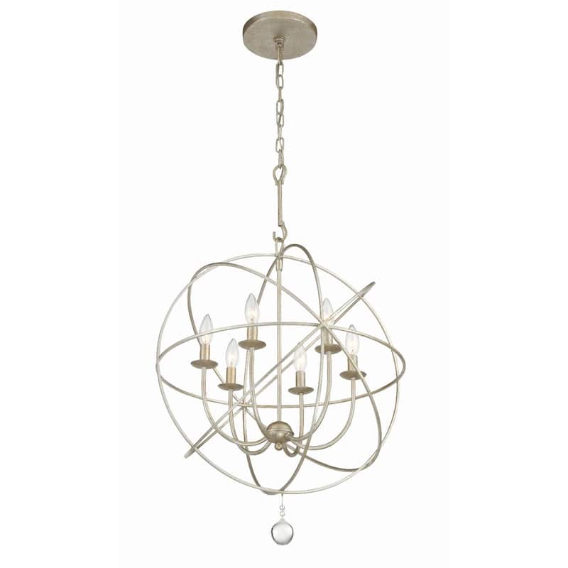 Crystorama Lighting Group Solaris 6 Light 22-1/2" Wide Cage Chandelier