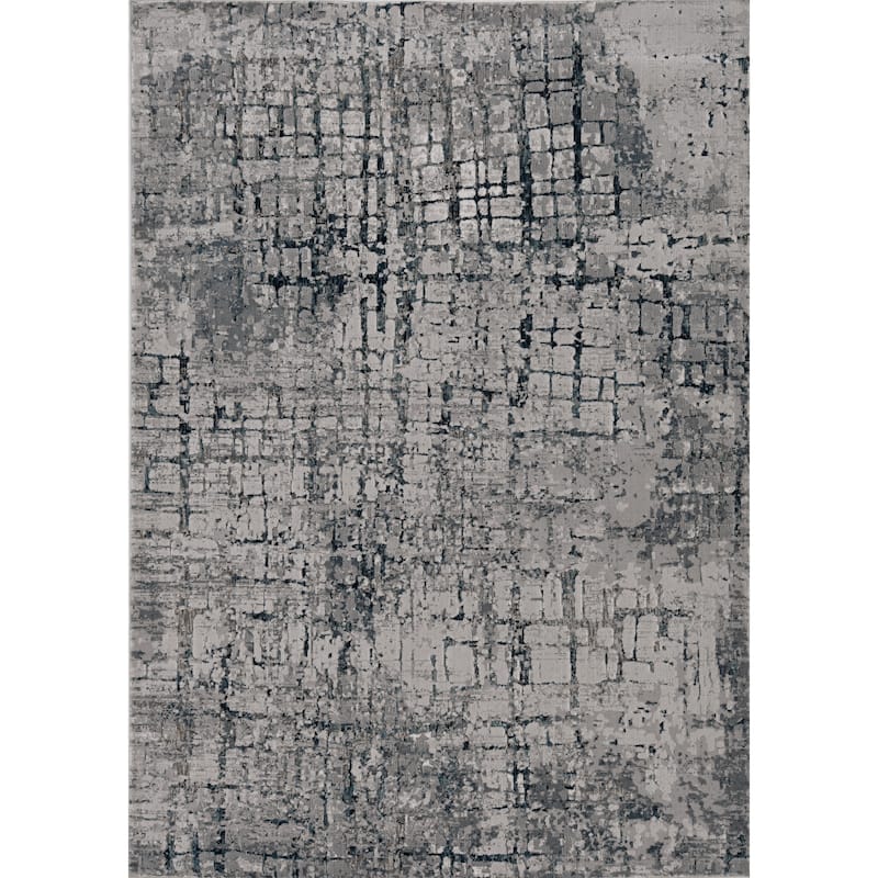 The Gray Barn Spade Industrial Glam Area Rug - 9'10" x 13'2" - Ivory/Grey