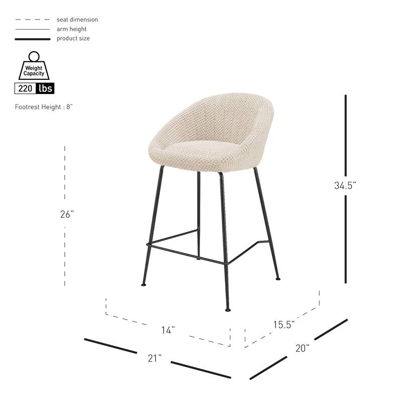 NPD Furniture Watson Counter Stool (Set of 2)