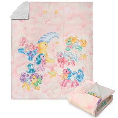Hasbro My Little Pony Silk Touch Sherpa Throw Blanket