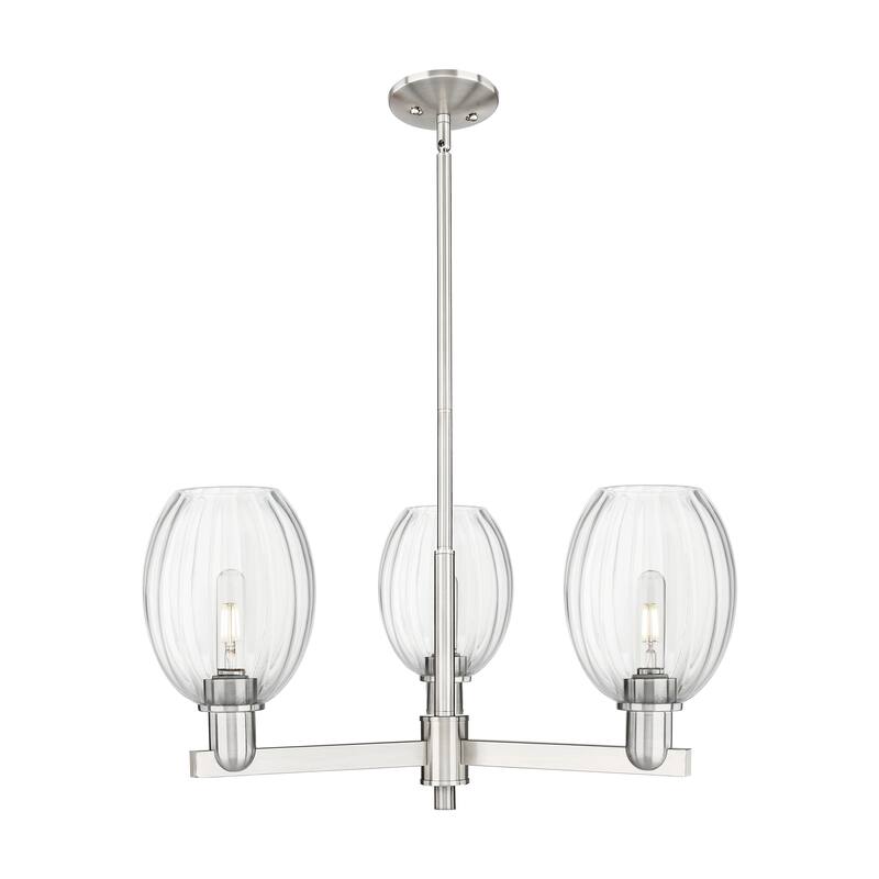 Innovations Lighting Downtown Urban - Preston - 3 Light 18" Bell Shade Stem Hung Chandelier