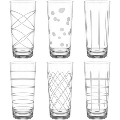 Fifth Avenue Medallion Highball Glass Set of 6 - 16 oz.